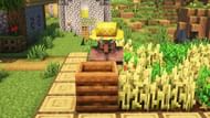 A farmer in a naturally generated village farm (Image via Mojang)